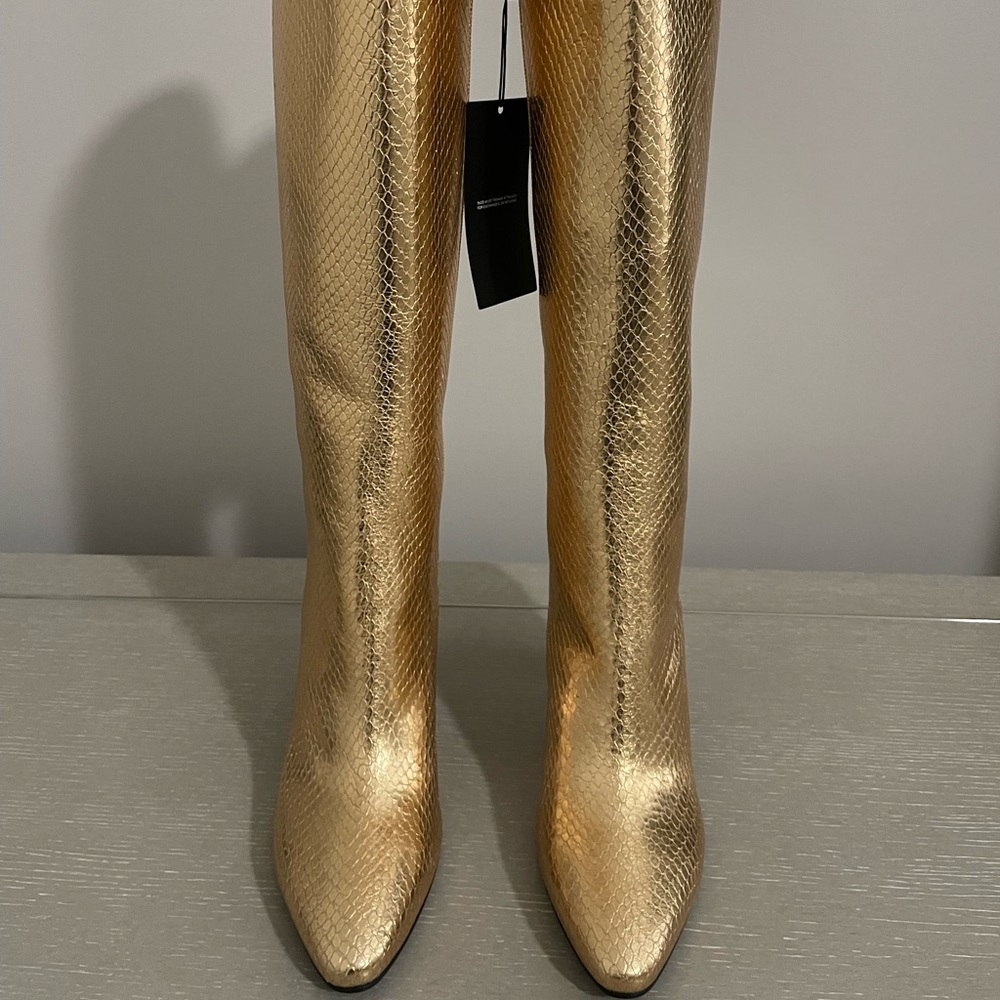 Lily 95 Gold Zip Boot - Picture 4 of 6